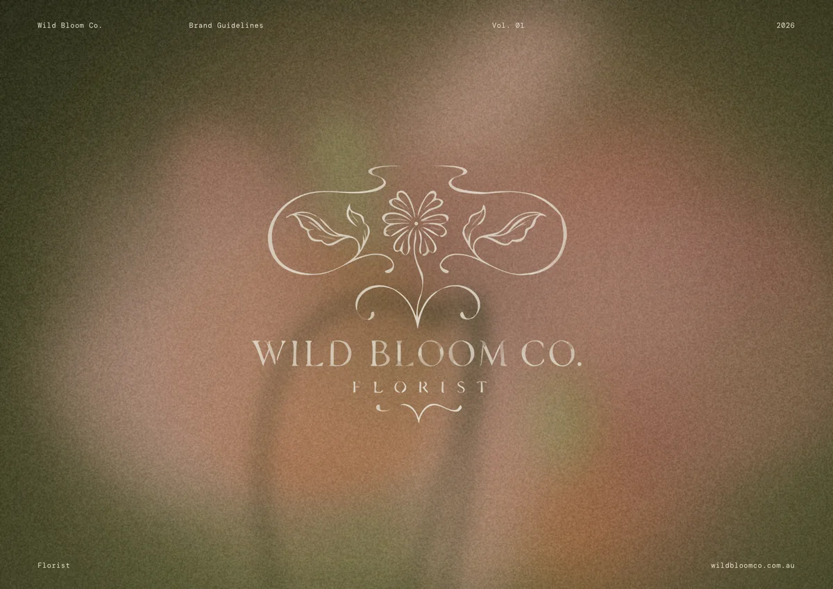 Wild Bloom Co. brand guidelines: Front cover