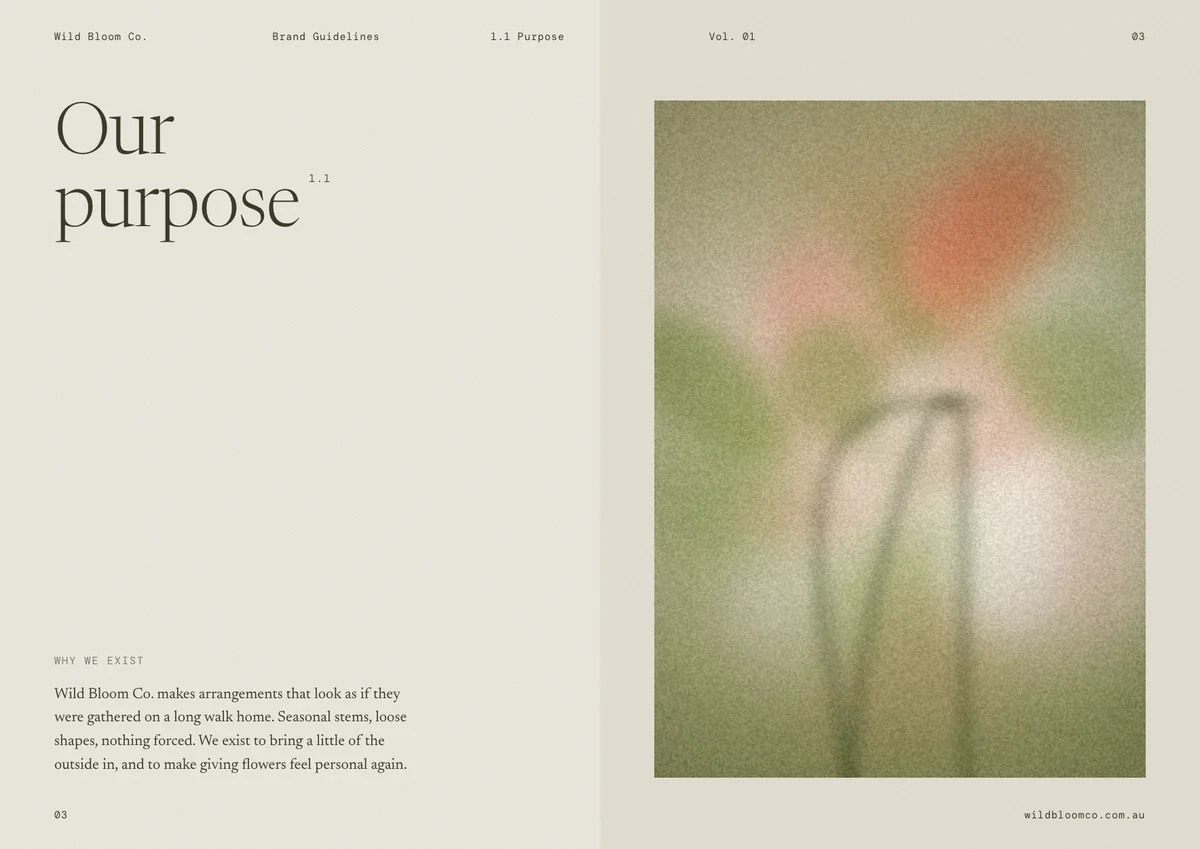 Wild Bloom Co. brand guidelines: Our purpose