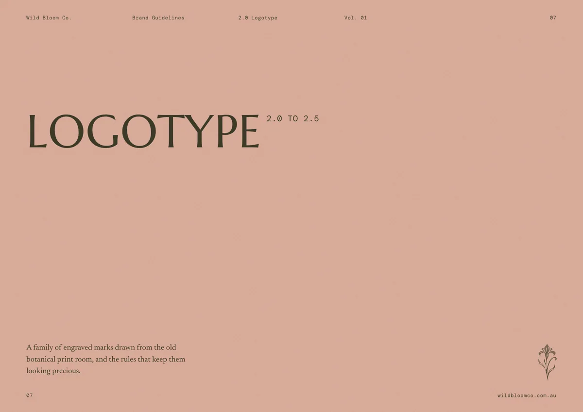Wild Bloom Co. brand guidelines: Logotype