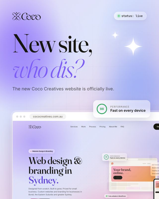 The new Coco Creatives website launch