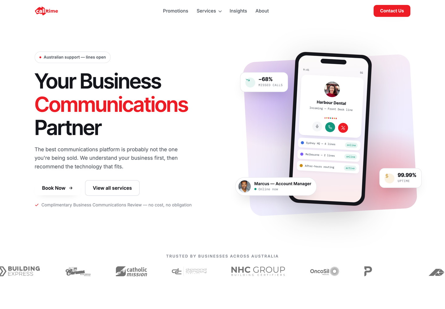 Homepage direction 01: Clearline