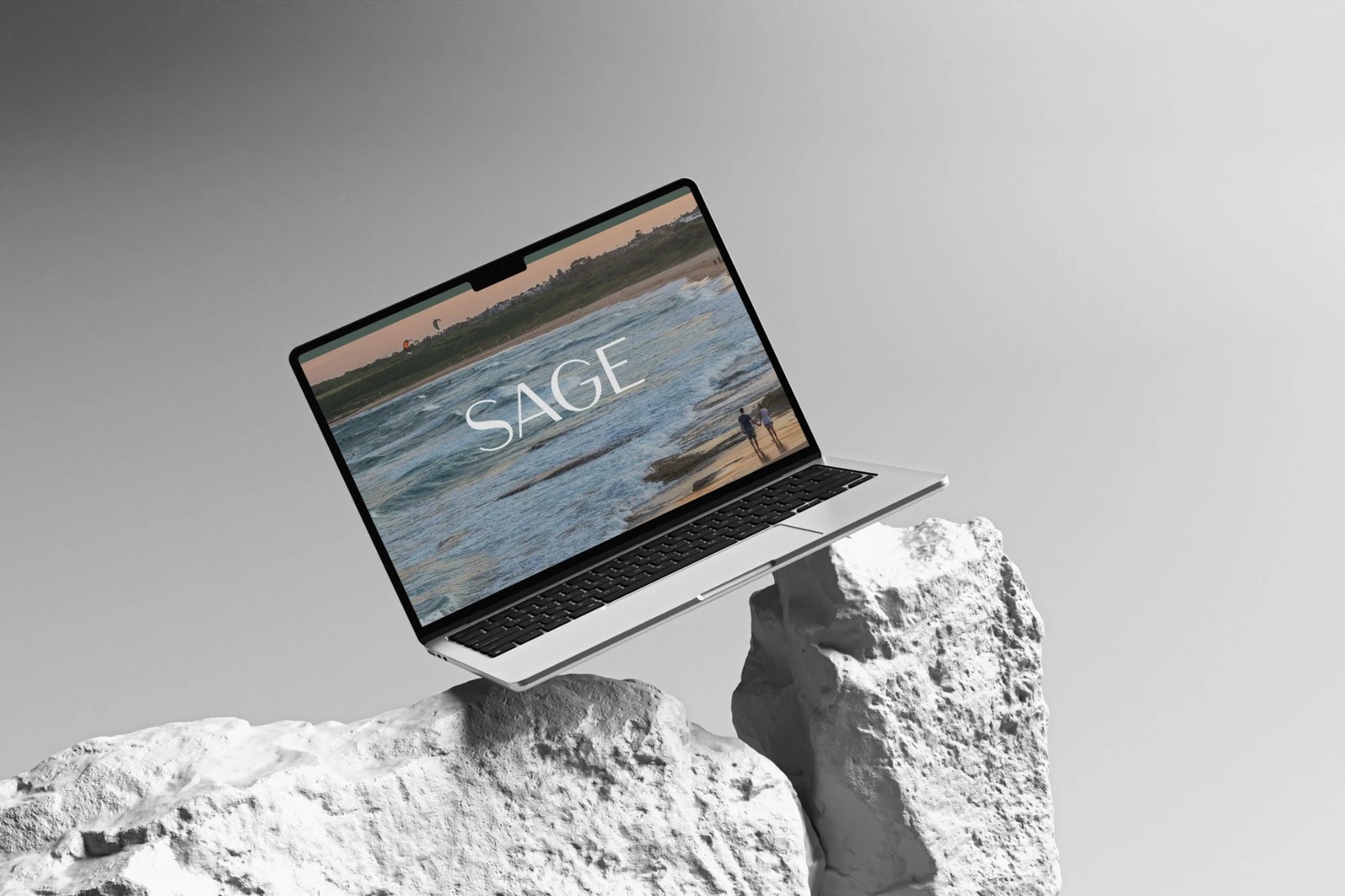 The SAGE Digital Agency homepage shown on a laptop
